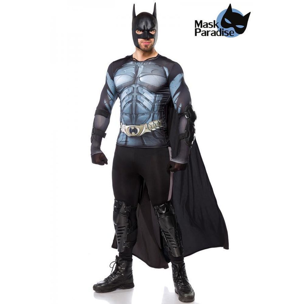 Mask Paradise - Dark Hero Kostuum - Zwart/Blauw